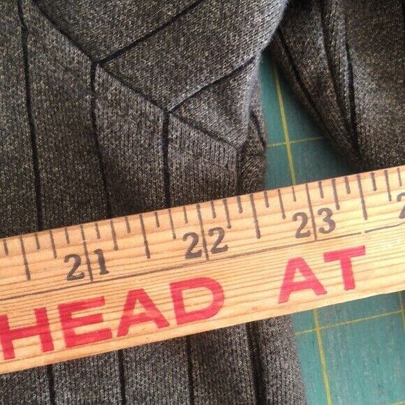 Van Heusen Sweater Adult XL Olive green Black Striped Long Sleeve V-Neck Mens - Picture 5 of 6